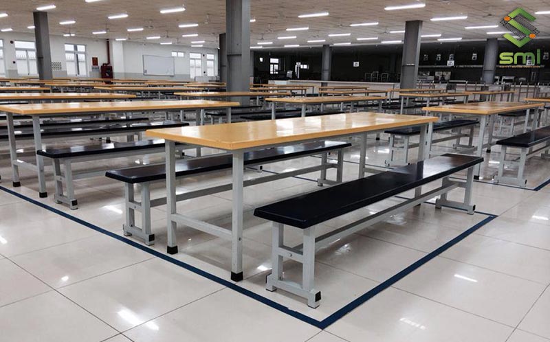 Thi công Canteen nhà xưởng cần chú ý tới sắp xếp từng khu để di chuyển, lau dọn dễ dàng hơn