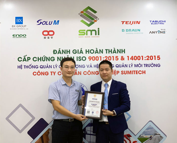 SMI nhận chứng nhận ISO 9001